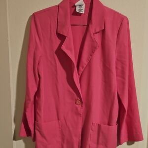 Bobbie Brooks Pink Blazer Professional Suit Jacket
